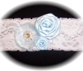 White and Light Blue Garter 512