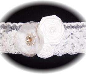 White Lace Wedding Garter 514