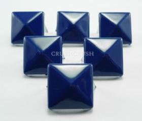  50x13mm NAVY Blue Color Pyramid Studs Punk Rock Biker Spikes spots S2813
