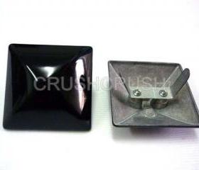  2x35mm Black PYRAMID STUDS Purse Goth Biker Studded Leather Craft S635