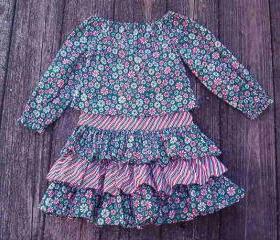 Toddler girl christmas skirt and top Size 3