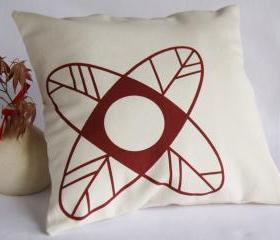 CUSHION handprinted - Minimalist design flower cover