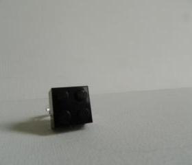 Black Square Lego Ring