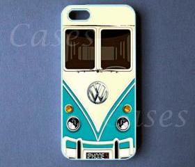 Iphone 5 Case - VW Mini Bus Teal Iphone 5 Cover