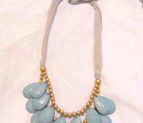 Turquoise Briolette Bib