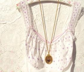 Fingerprints - Vintage Max Factor Perfume Locket Necklace