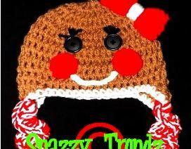 Adorable Crocheted Gingerbread Girl Hat