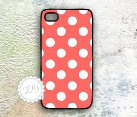 iPhone case polka dots cute pattern Iphone4 hard covers on custom color background 