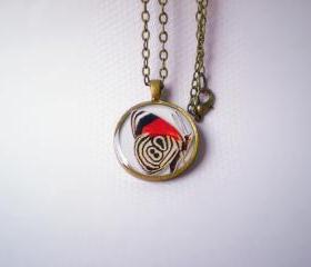 Butterfly Necklace - antiqued 3D butterfly - One of a Kind