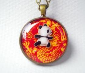 Dragon Panda Necklace - Panda Knows Kungfu - One of a Kind