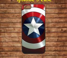iphone 5 case,iphone 5 cover,iphone 5 hard case---Captain America Shield,in plastic