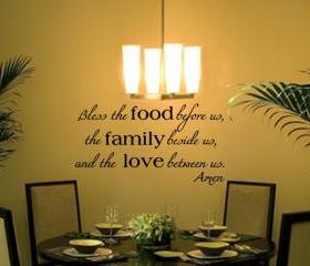 Bless the Food Family Love Vinyl Wall Decal 22195