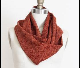 Pumpkin Spice Orange Leopard Spots Infinity Loop Circle Scarf