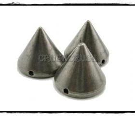 50pcs 8mm Antique Silver Acrylic Cone Spikes Beads Charms Pendants Decoration -X74
