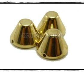  50pcs 8mm Acrylic Gold Cap Cone Spikes Beads Charms Pendants Sew On Decoration X81