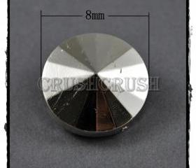  100pcs Silver Cone Beads Charms Pendants Made of Acrylic F542