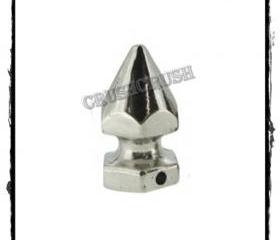  25pcs 15mm Silver Hexagon Tree Cone Spike Sew On Beads Made of Acrylic X83