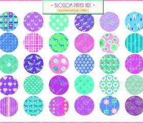 2 Inches Circles - Garland - Invitations - DIY Projects - Cardmaking - Personal and Commercial Use - 1380