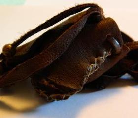 Small Rustic Leather Pouch