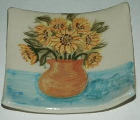 Sunflower Cupcake Plate