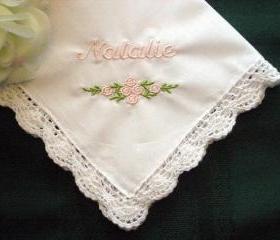 Personalized Wedding Handkerchief from Bride the Flower Girl