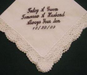 Wedding hanky Mother of the Groom with Gift Box 55S