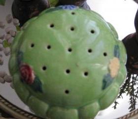  Sage Green Made in Japan Vintage Muffineer Sugar Shaker