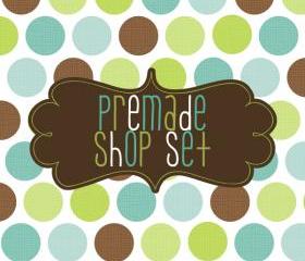 Premade Luulla Shop Set - Wintermint Polkas