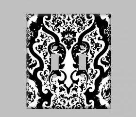 Switchplate Black Damask Modern Switchplate Cover Case