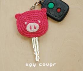 Piggy Key Cover Crochet PATTERN, SYMBOL DIAGRAM (pdf)
