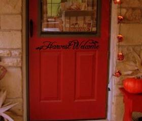 Harvest Welcome Removeable Vinyl Door Decal 22204