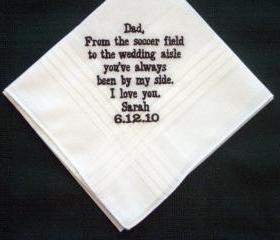 Father of the Bride wedding hankie with Gift Box