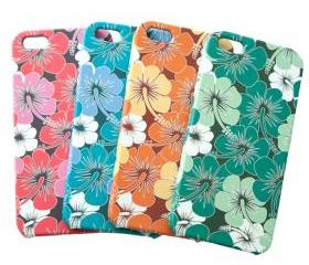 Hibiscus Printing Plastic iPhone 5 Case