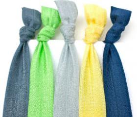 Hair Tie Headbands (5) Emi Jay Like Fabric Headbands - Stretchy Elastic Yoga Headbands - Soft Hairbands - Girls Hair Accessories 
