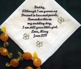 Personalized Wedding Gift for Dad with Clovers from the Bride with Gift Box 105S