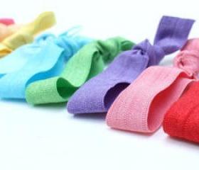 No Tug Hair Ties (11) Fabric Hair Bands - Preppy Hair Accessory - No Crease Hair Ties - Emi Jay Inspired Ribbon Hair Ties - Fabric Bracelet 