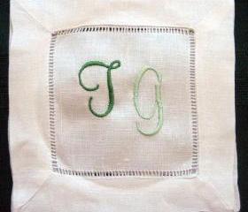 Personalized cocktail napkins - Monogrammed cocktail napkins