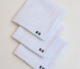 Monogrammed embroidered mens hankies 12