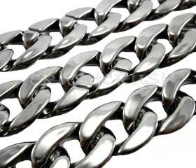 Gunmetal Metallic Chunky CHAINS Necklace Link 25' A60