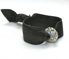 Rhinestone Hair Tie - Luxe Crystal Bead Hair Tie Ponytail - Sparkly Hair Tie - Rhinestone Hair Band - Emi Jay Like Hair Ties 