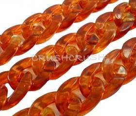  12' Amber TIGER PRINT Chunky Chains Link Plastic A59