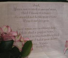 Wedding Handkerchief - Bride to Father of the Groom 111S