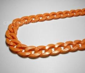  ORANGE Chunky ChainPlastic Link Necklace Craft DIY 30 inch A14