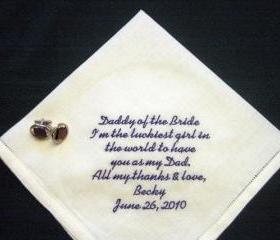 Daddy of the Bride Linen Bridal Hankie with Gift Box 103S