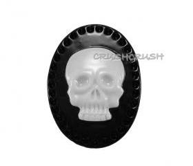  4pcs Skull Skeleton Cameo Rope FLAT BACK Cabochons F216