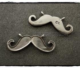 10pcs Metal Mustache Pendants CHARMS CONNECTOR Gunmetal PND-381