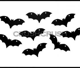 5pcs Black Bats Acrylic Pendants CHARMS Halloween PND-385