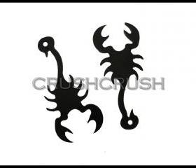  5pcs Black SCORPION King Egyptian Acrylic Pendants CHARMS Halloween PND-386