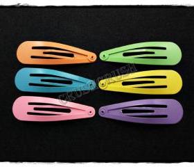  24pcs 49mm Pastel color Snap hair clip C60