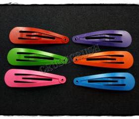  24pcs 49mm Candy color Snap Hair Clip C60